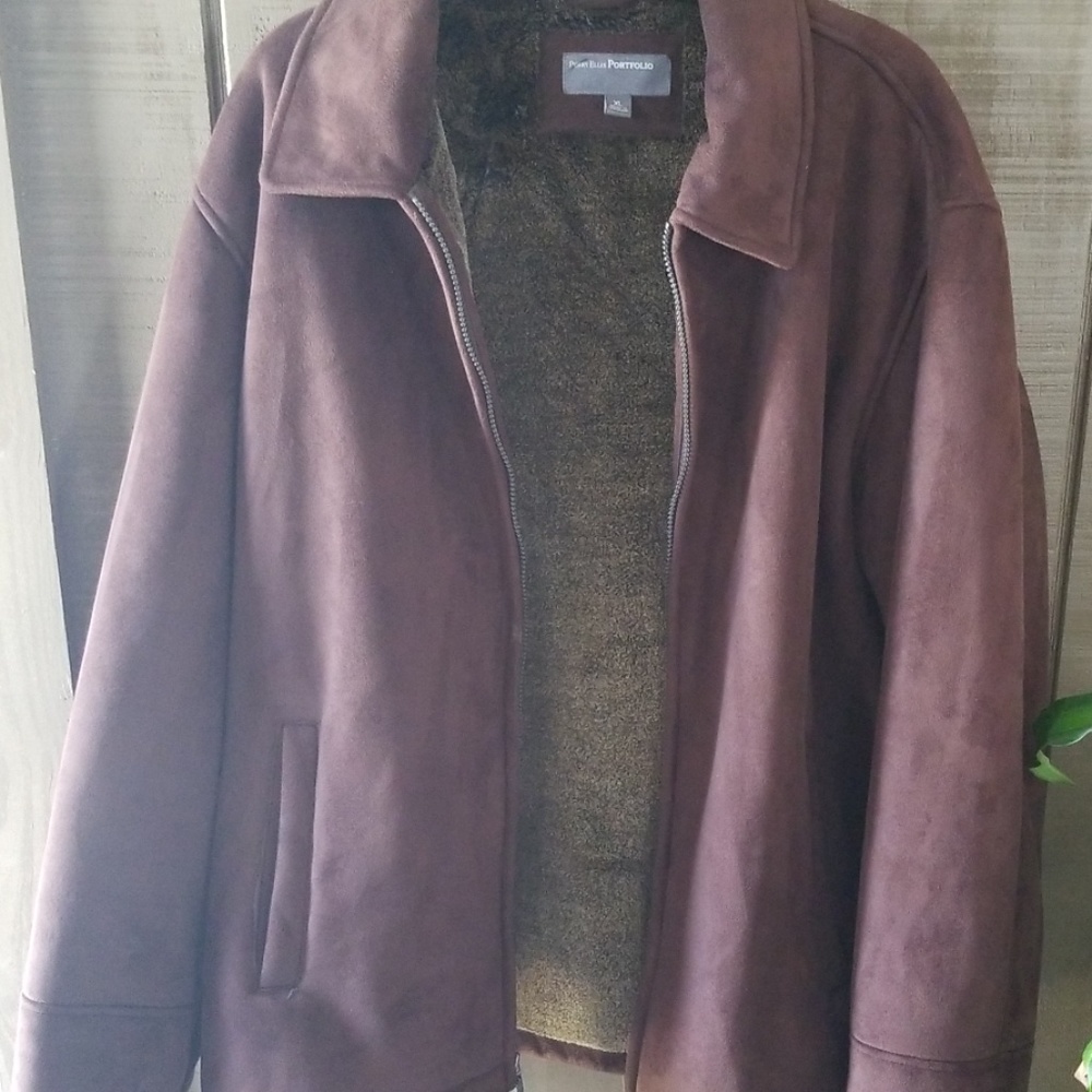 Perry Ellis suede coat